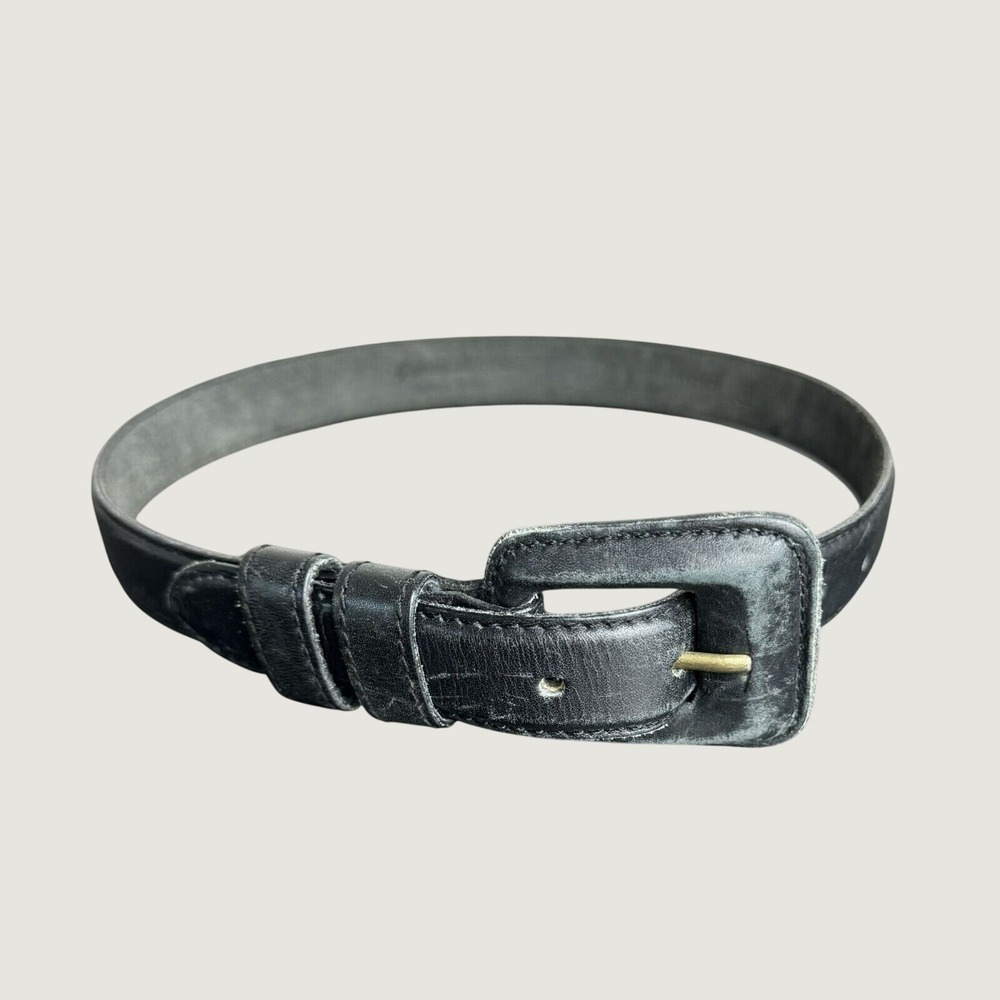 Fossil Leather Belt Womens Size Small Everyday Black‎ Vintage Classic Minimalist